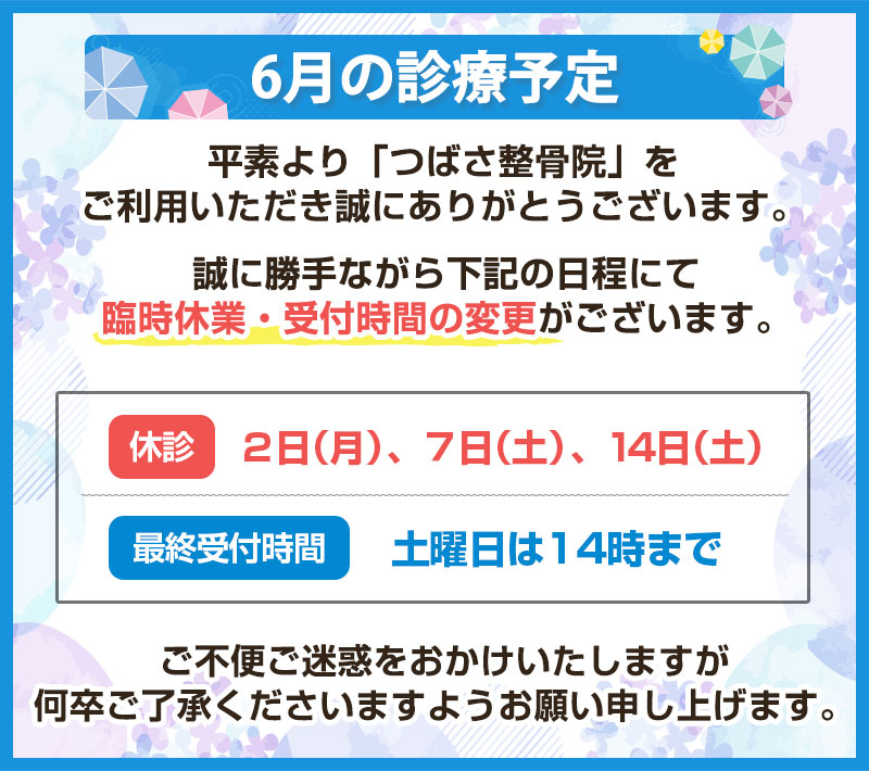 ”6月の診療予定"